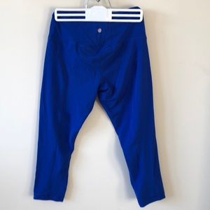 Royal blue workout crops